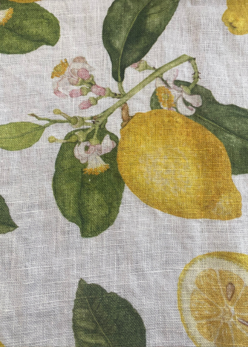 Table Runner - Linen Lemons