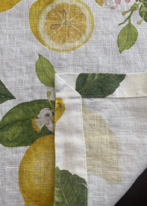 Table Runner - Linen Lemons