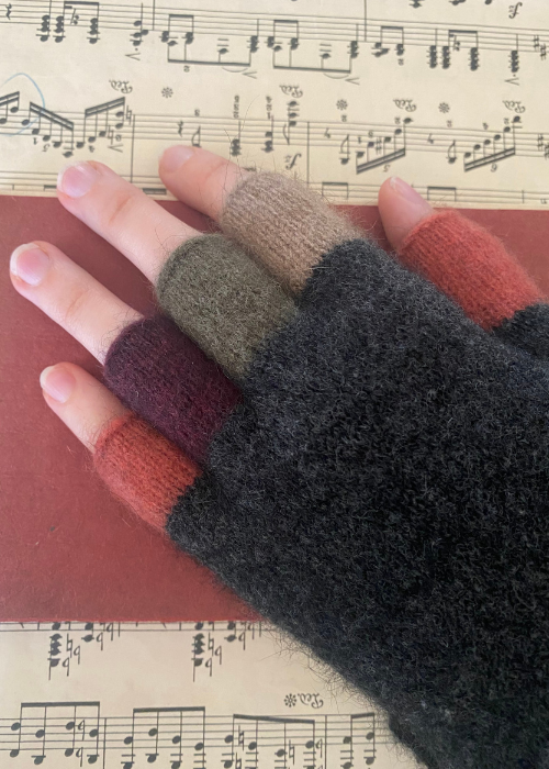 Fingerless Gloves - Possum - OSFM - Charcoal