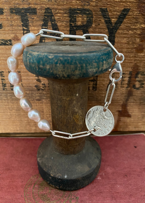 Bracelet - Pink Fresh Water Pearl - Sterling Silver