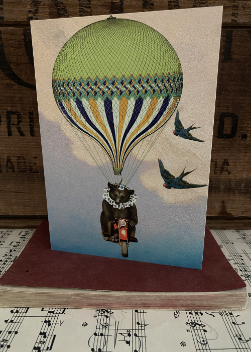 Greeting Card - Bear And Hot Air Balloon