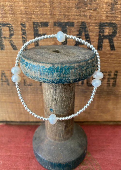 Bracelet - Sterling Silver With Fresh Water Pearls