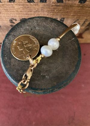 Bracelet - Pearl And Yellow Gold Filled