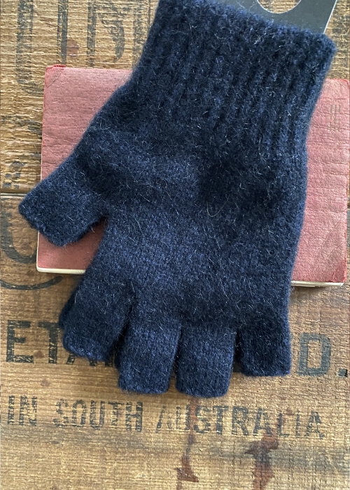 Gloves - Fingerless - Medium - Navy