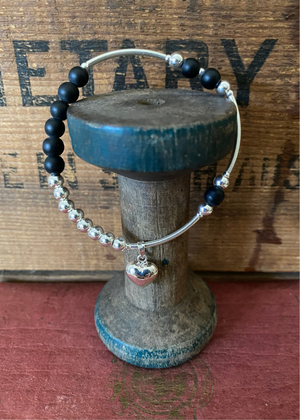 Bracelet - Sterling Silver And Onyx