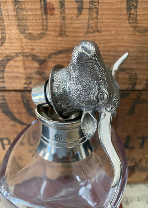 Decanter - Longhorn - Crystal And Pewter