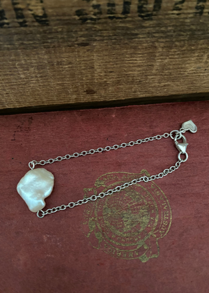 Bracelet - Sterling Silver With Keshi Pearl