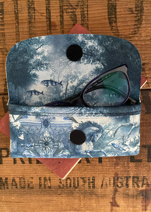Glasses Case - Blue Horse Design
