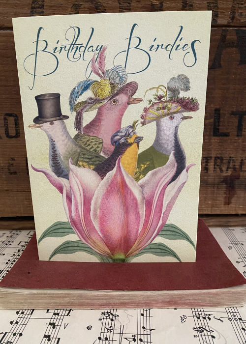 Greeting Card - Birds With Hats