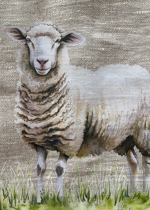 Hand Towel - 100% Linen Sheep