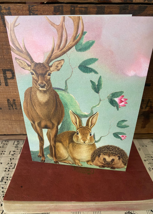 Greeting Card - Stag - Hare - Hedgehog