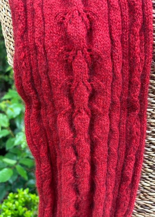 Scarf - Possum Cable - Red