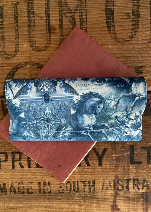 Glasses Case - Blue Horse Design