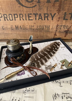 Calligraphy Set - Quill With Stand And Ink Well