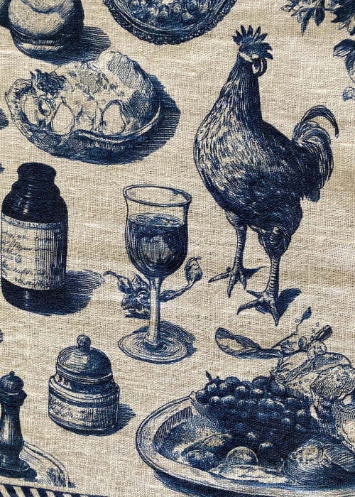 Tea Towel - Linen Bon Appetit - Blue