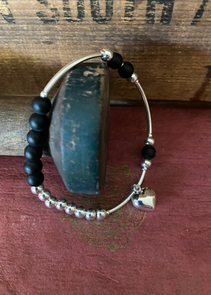Bracelet - Sterling Silver And Onyx