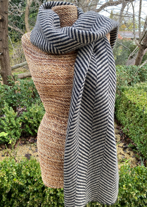 Scarf - Chevron Black/Oyster