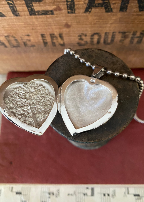 Locket - Sterling Silver Heart With Tree Design
