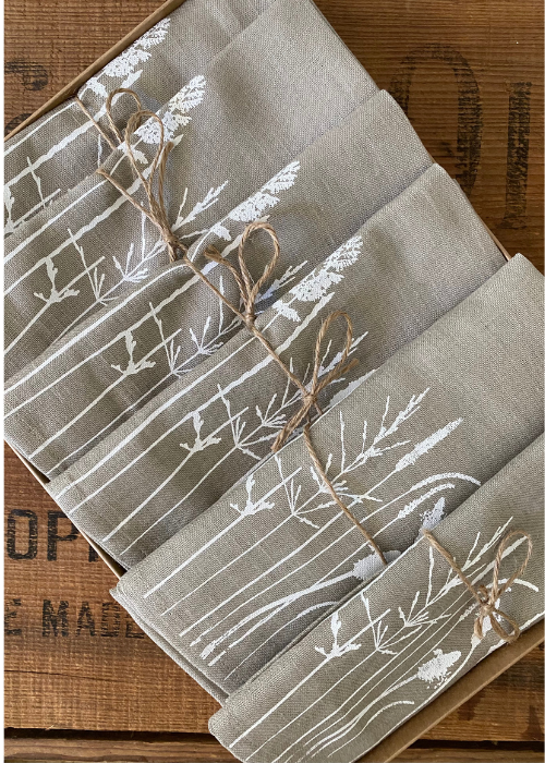 Napkins - Meadow Design - Natural