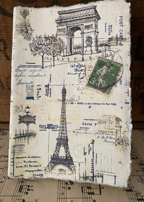 Journal/Notebook - Parchment Paper With Paris Print
