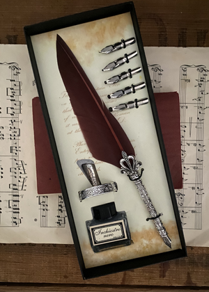 Calligraphy Set - Quill - Sepia