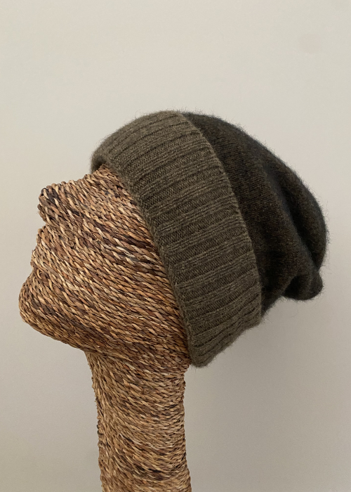 Beanie - Slightly Slouched - Latte/Kauri
