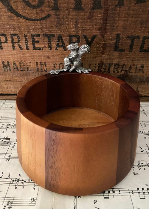 Bowl - Squirrel Wood And Pewter Small