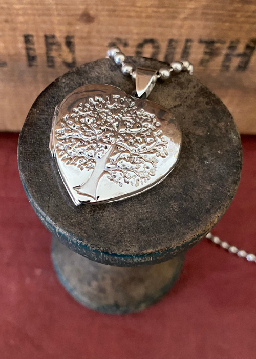 Locket - Sterling Silver Heart With Tree Design