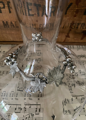 Decanter - Wine With Grape Decoration