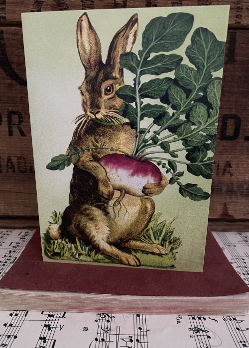 Greeting Card - Hare With Turnip