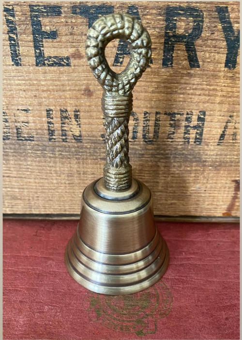 Bell - Brass - Rope Design Handle