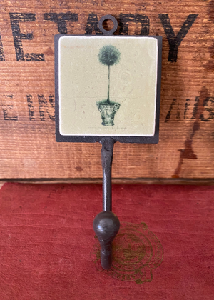 Wall Hook - Marble And Iron - Topiary