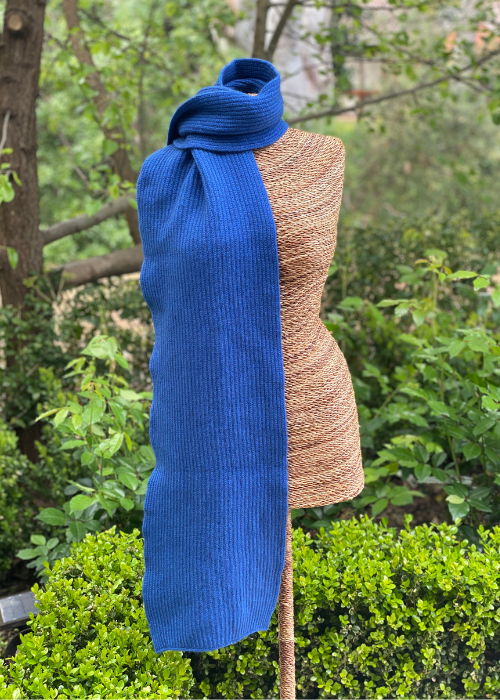 Scarf - Loose Weave Rib Cornflower