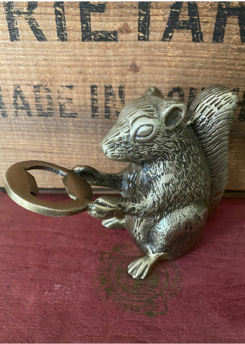 Bottle Opener - Brass Squirrel