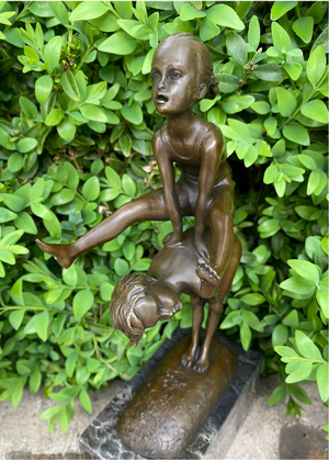 Bronze - Children Playing Leap Frog