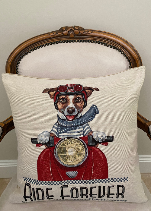 Cushion - Dog On Scooter
