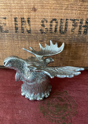 Candle Holder - Toothpick Holder - Pewter Moose