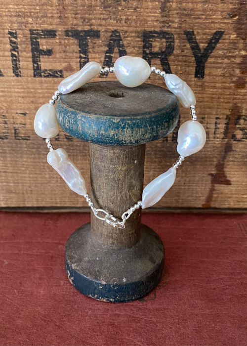 Bracelet - Fresh Water Pearl And Sterling Silver