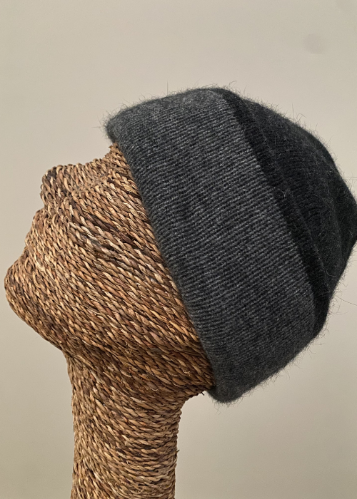 Beanie - Double Thickness - Two Tone - Pewter/Charcoal