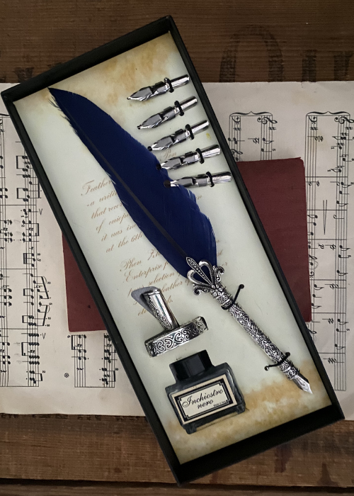 Calligraphy Set - Quill - Blue