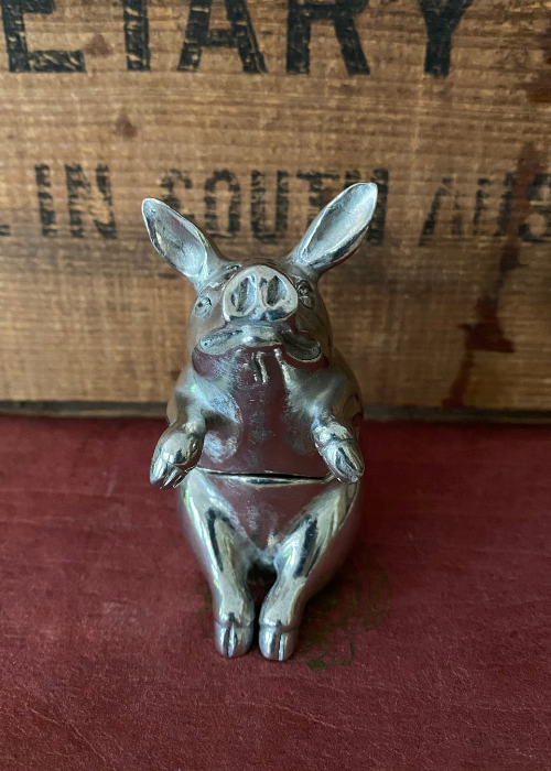 Salt And Pepper Set - Pig - Pewter
