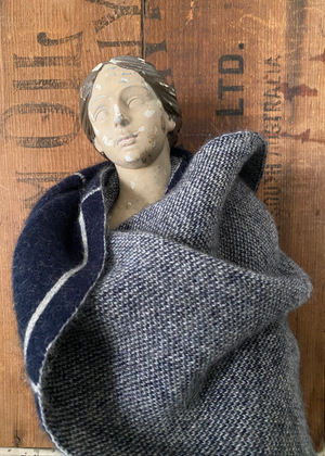 Scarf - Possum - Navy/White