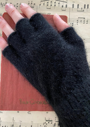 Fingerless Gloves - Black Large