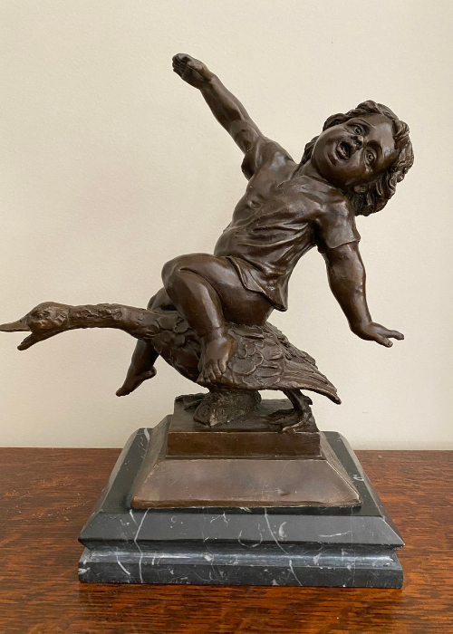 Bronze - Child On Goose