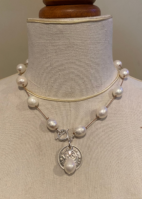 Fresh Water Pearl Spaced Necklace