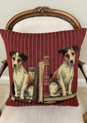 Cushion - Dogs With Books