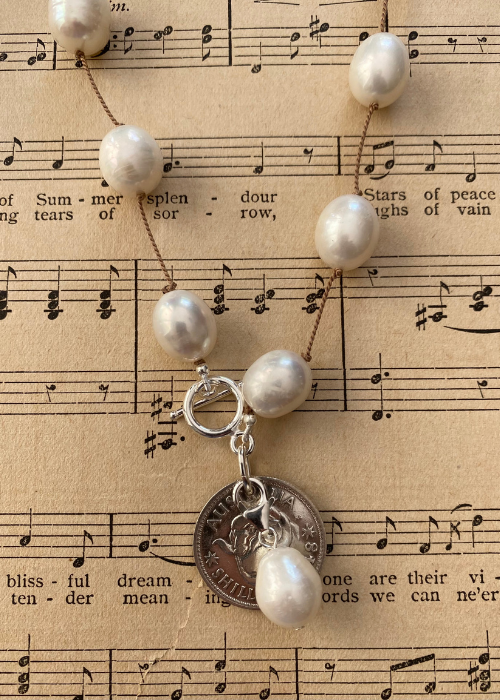 Fresh Water Pearl Spaced Necklace