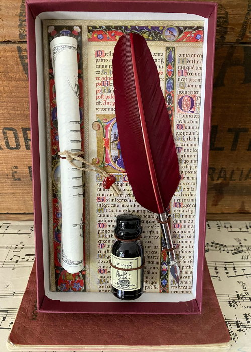 Calligraphy Quill Pen - Burgundy
