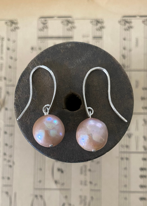 Pearl Earrings - Pink With Mia Hook
